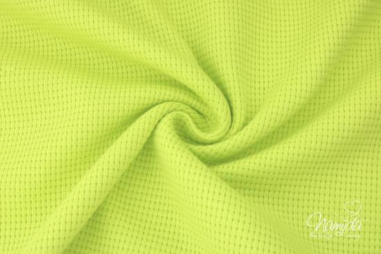 0,5 MTR. BAUMWOLL STRICKSTOFF CUTE - GELB/LIME