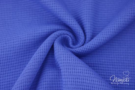 0,5 MTR. WAFFEL JERSEY 100% BAUMWOLLE - ROYALBLAU