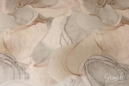 0,5 MTR. ♥ SOFT AQUARELL PAINTING JERSEY - TAUPE ♥