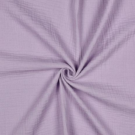 0,5 MTR. ♥ DouBLE GAUZE - Musselin Helles Lavendel /Flieder - Baumwollstoff ♥