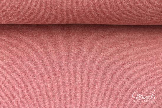 ♥0,5 Mtr. FEINRIPP Bündchen - TERRACOTTA LIGHT MELIERT- Schlauch ♥