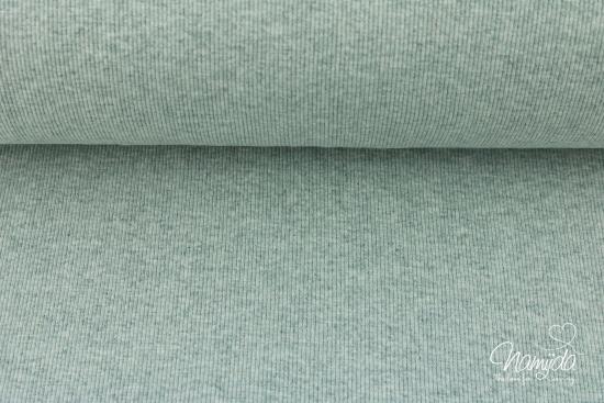 ♥0,5 Mtr. FEINRIPP Bündchen - MiNT MELIERT - Schlauch ♥