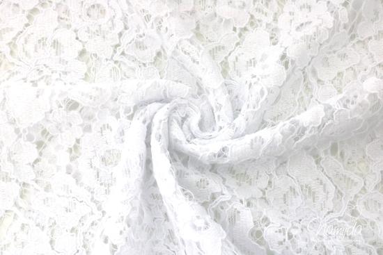 0,5 MTR. ♥ SPITZE BLüTeNTRAUM - WEISS - Spitzenstoff ♥