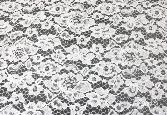0,5 MTR. ♥ SPITZE BLüTeNTRAUM - WEISS - Spitzenstoff ♥