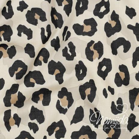 0,5 MTR. LEO - VOILE  BAUMWoLLE CREME BEIGE