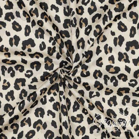 0,5 MTR. LEO - VOILE  BAUMWoLLE CREME BEIGE