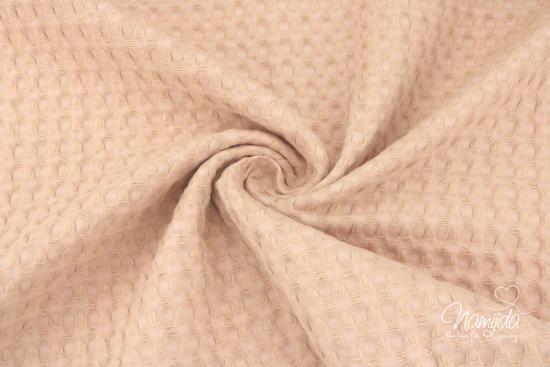 0,5 MTR. ♥ Soft Waffel Piqué ROSE/APRICOT - Baumwollstoff ♥