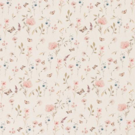 0,5 MTR. ♥ RIPPSTRICK JERSEY BUTTERFLYS / SCHMETTERLINGE ♥