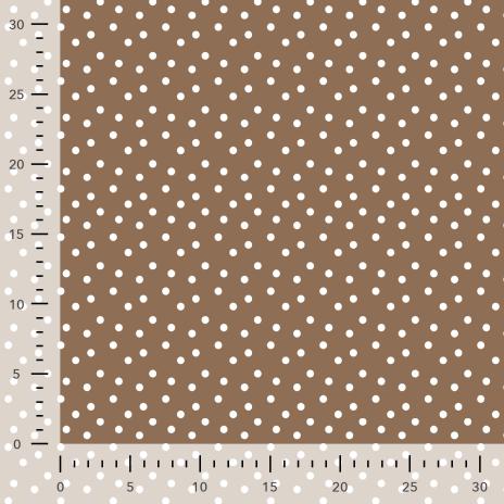 0,5 MTR. NATURAL DOTS BRAUN - SOFT SWEAT