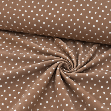 0,5 MTR. NATURAL DOTS BRAUN - SOFT SWEAT