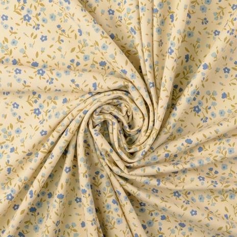0,50 MTR. ♥ SOFT BLOSSOM STREUBLÜMCHEN NATURAL JERSEY ♥