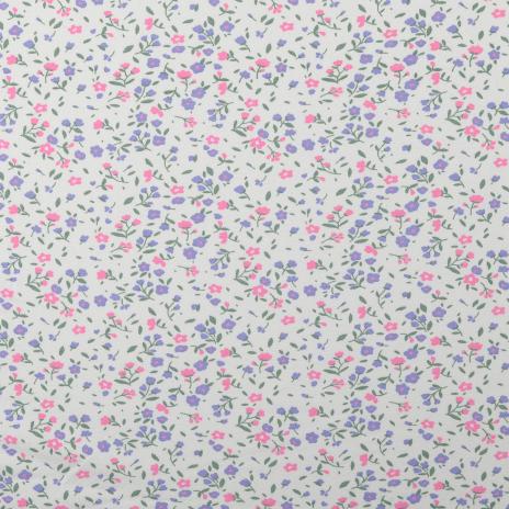0,50 MTR. ♥ SOFT BLOSSOM STREUBLÜMCHEN HELLBLAU JERSEY ♥