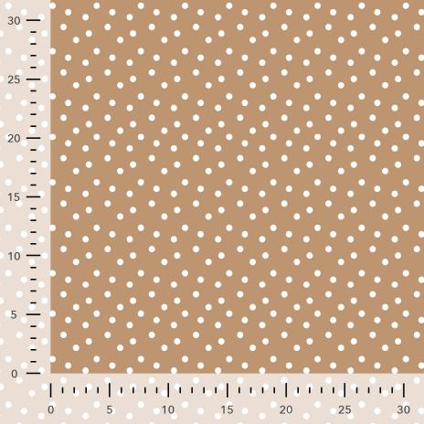 0,5 MTR. NATURAL DOTS CARAMEL - SOFT SWEAT