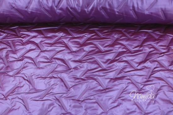 0,5 MTR. ♥ ABGESTEPPTER JACKENSTOFF METALLIC LILA ♥