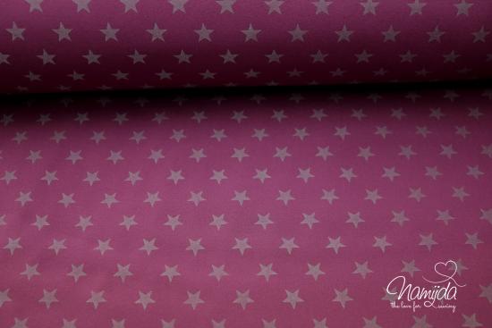 0,5 MTR. ♥ REFLEKTIERENDER SOFTSHELL STAR - BROMBEERE ♥