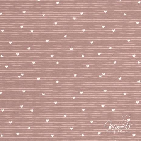 0,50 MTR.  ♥ HEARTS & STRIPES ALTROSA JERSEY