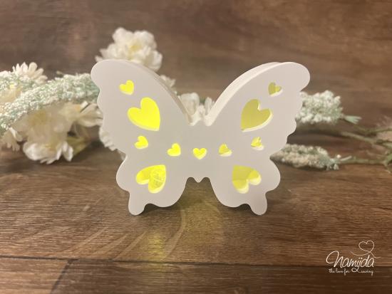 1 STÜCK ♥ GIESSFORM SILIKON SCHMETTERLING HERZ VORDERSEITE FÜR LED ♥