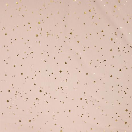 0,50 MTR. ♥ GOLDEN BLUSH FOIL TAUPE JERSEY ♥