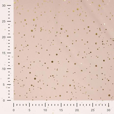 0,50 MTR. ♥ GOLDEN BLUSH FOIL TAUPE JERSEY ♥