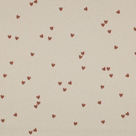0,5 MTR. ♥ RIPPSTRICK JERSEY HERZCHEN - NATUR ♥