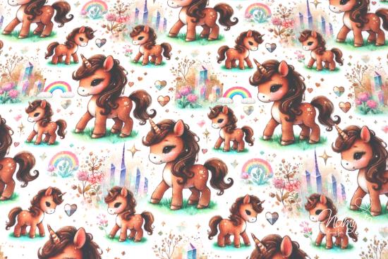 0,50 MTR.  ♥ CUTE BABY UNICORN FRENCH TERRY