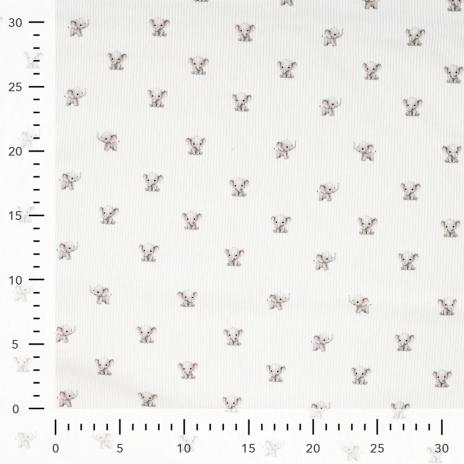 0,5 MTR.  ♥ RIPPSTRICK JERSEY LiTTLE ELEPHANT ELEFANTEN  ♥