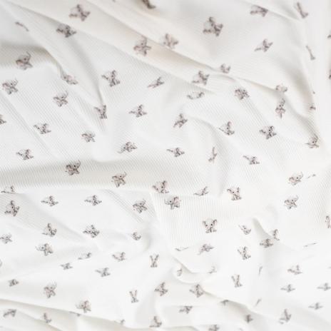 0,5 MTR.  ♥ RIPPSTRICK JERSEY LiTTLE ELEPHANT ELEFANTEN  ♥