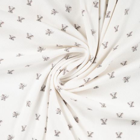 0,5 MTR.  ♥ RIPPSTRICK JERSEY LiTTLE ELEPHANT ELEFANTEN  ♥