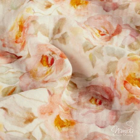 0,5 MTR. ♥ MUSSELIN VINTAGE ROSES ♥