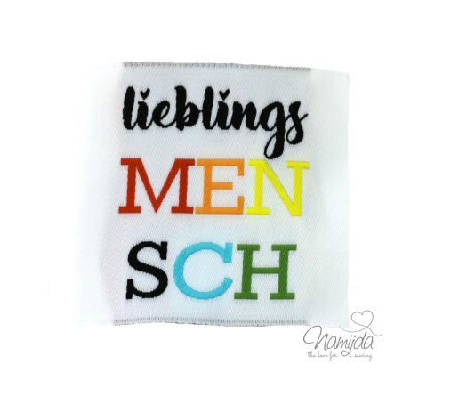 1 STCK. ♥ XL NAMIJDA EP WEBETIKETTEN - lieblingsMENSCH ♥