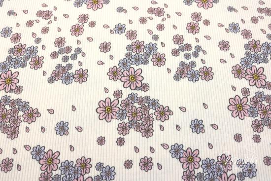 0,5 MTR.  ♥ RIPPSTRICK JERSEY CANDYTUFT ROSE ♥