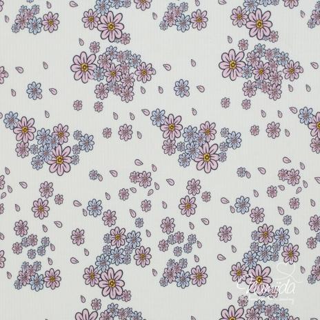 0,5 MTR.  ♥ RIPPSTRICK JERSEY CANDYTUFT ROSE ♥