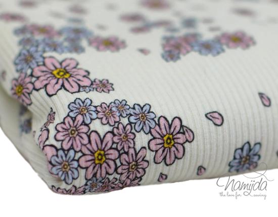 0,5 MTR.  ♥ RIPPSTRICK JERSEY CANDYTUFT ROSE ♥