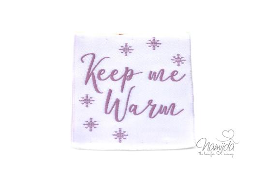 1 STCK. ♥ XL NAMIJDA EP WEBETIKETTEN - KEEP ME WARM ♥