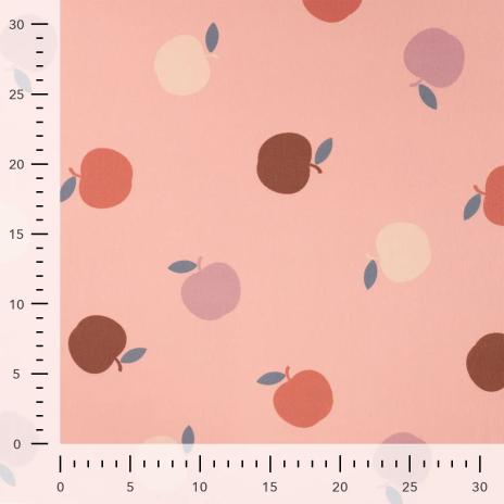 0,50 MTR. APPLE BLOSSOM PUDER SOFT SWEAT FRENCH TERRY