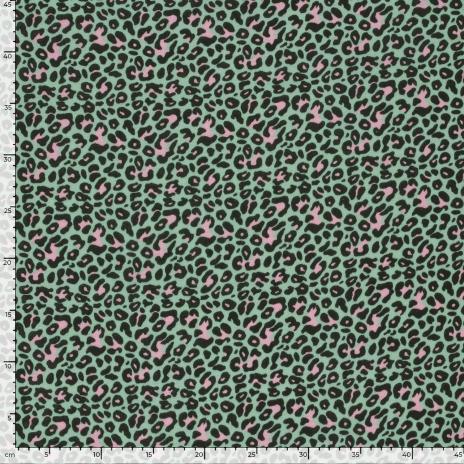 0,5 MTR. ♥ MuSSELIN LEO LIEBE MINT ♥