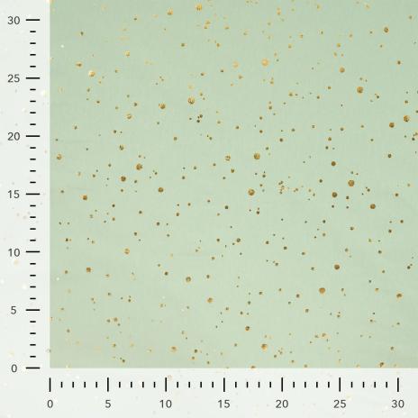 0,50 MTR. ♥ GOLDEN BLUSH FOIL DUSTY MINT JERSEY ♥