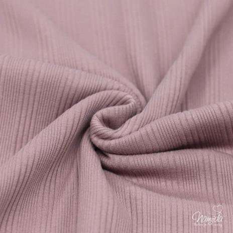 0,5 MTR.  ♥ RIPPSTRICK DIFFERENT STRIPES MAUVE JERSEY ♥
