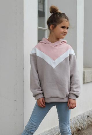 0,5 MTR. HEAVY SWEAT KUSCHLIGER WINTER SWEAT BEIGE MELANGE -6153-Bündchen exakt passend