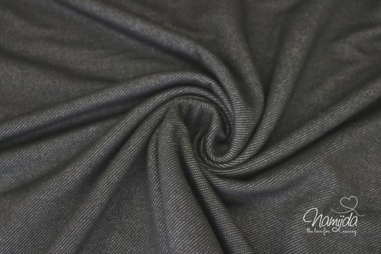 0,5 MTR. ♥ DENIM JEANS JERSEY IDA - SCHWARZ - ELASTISCH ♥
