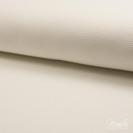 0,5 MTR. WAFFEL JERSEY 100% BAUMWOLLE - ECRU