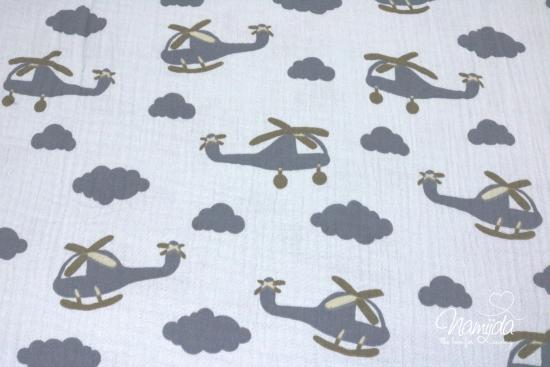 0,5 MTR. ♥ MUSSELIN HELIKOPTER JEANS ♥