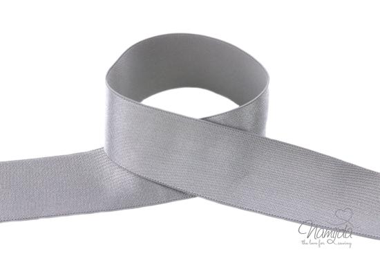1 MTR. Soft SCHIMMER Gummiband 30mm - GRAU