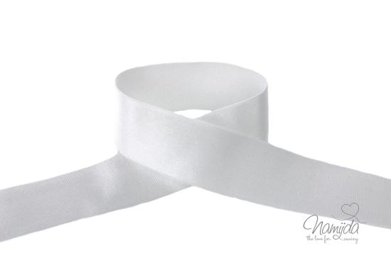 1 MTR. Soft SCHIMMER Gummiband 30mm -  WEISS