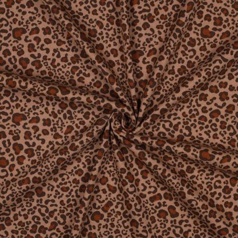 0,5 MTR. ♥ RIPPSTRICK JERSEY LEO BRAUN/BEIGE ♥