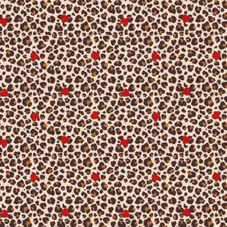 0,50 MTR. ♥ LEO NATURAL HERZEN HEARTS JERSEY ♥