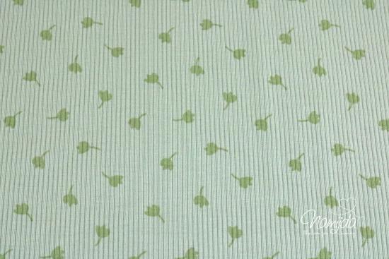 0,5 MTR.  ♥ RIPPSTRICK JERSEY STREUBLÜMCHEN - KHAKI LIGHT ♥