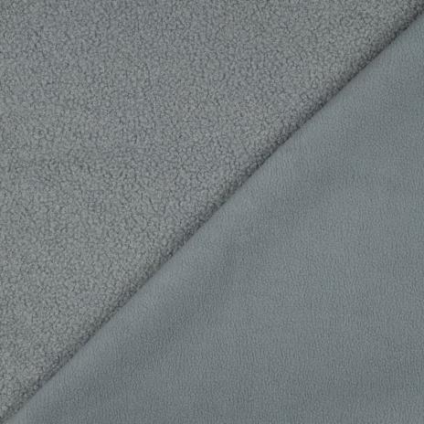 0,5 MTR. ♥ TEDDY/FLEECE DOUBLEFACE DUSTY BLUE ♥