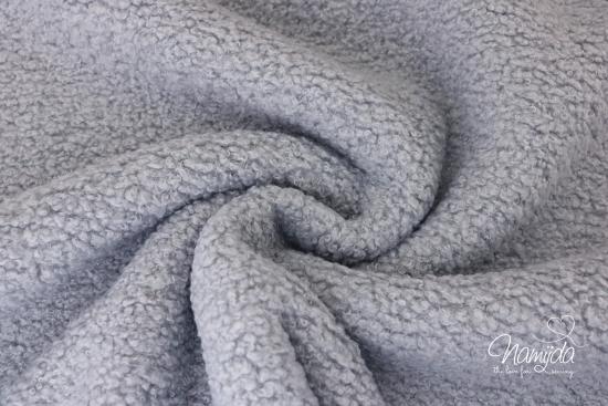0,5 MTR. ♥ TEDDY/FLEECE DOUBLEFACE DUSTY BLUE ♥