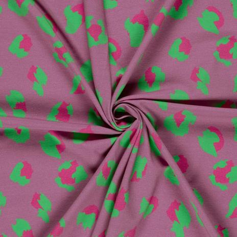 0,50 MTR. ♥ LEO COLORFUL LAVENDEL JERSEY ♥